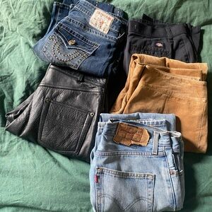 LOT OF 6 vintage pants - size 27/28